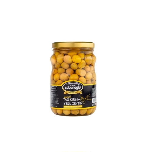 Yeşil Zeytin Taş Kırma Cam Kavanoz